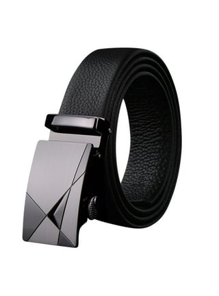  Belt Men Retro Boat Anchor Hollow Design Automatic Buckle Slide  Ratchet Cowhide Waistband Trim to Fit : Everything Else