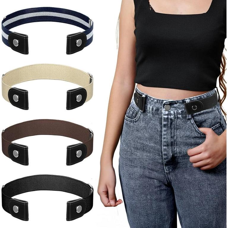Belts for Men Women No Buckle Show Belt Invisible Stretch Waist