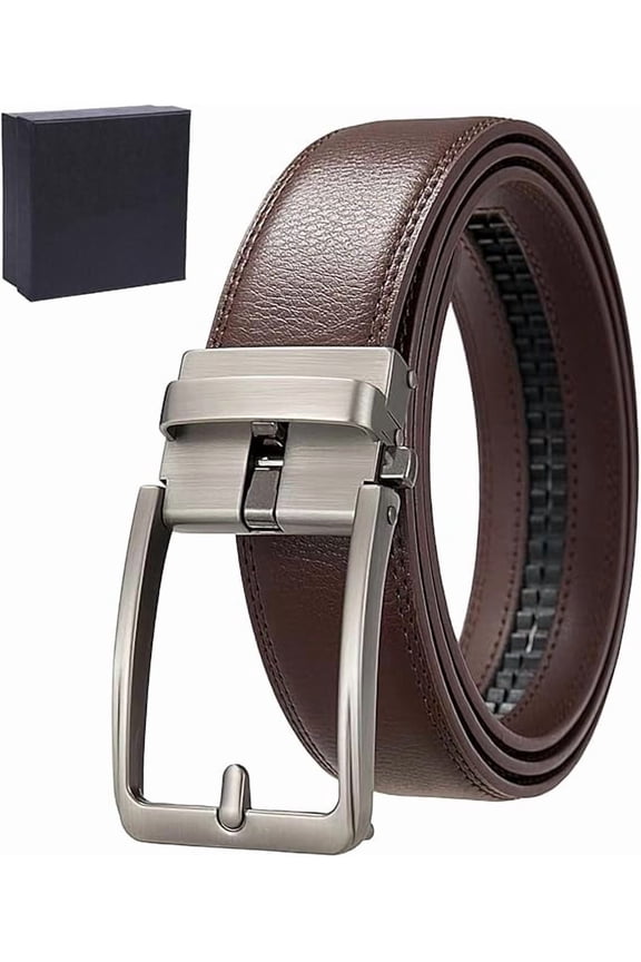 Belts for Men 3 Pack, 1 3/8" Mens Leather Belt for Casual Golf Dress Pants(B,32"-38" Waist Adjustable)