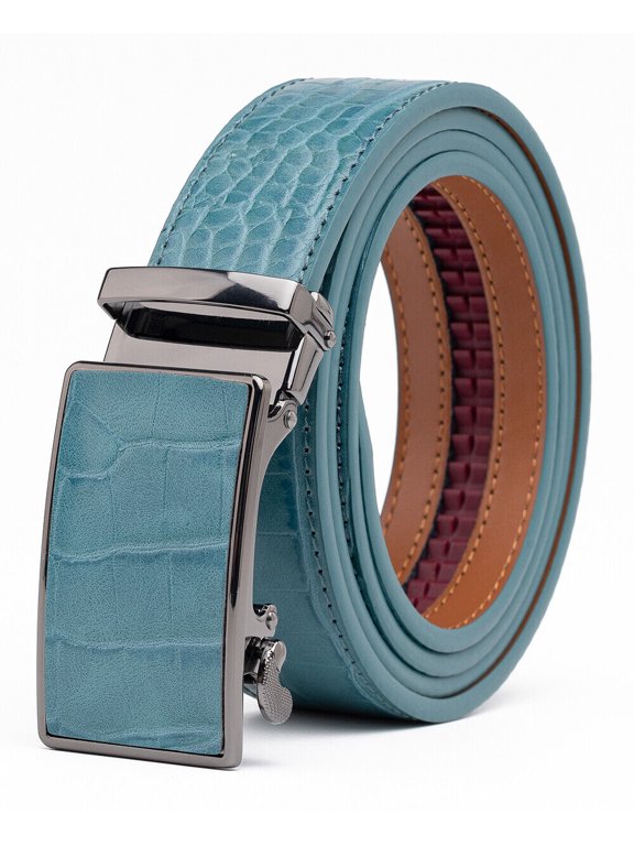 Belts for Men Leather Belt Ratchet Automatic Belt Adjustable one Size