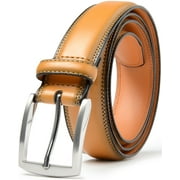 Belts for Men - Men's Dress Belt - Hand Made Cowhide Leather Belt for Men, Single Prong Casual Men's Belt Buckle