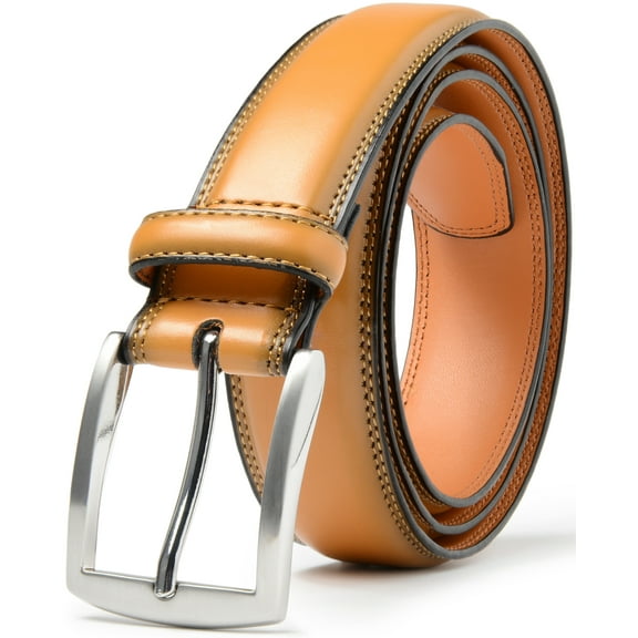 Belts for Men - Men's Dress Belt - Hand Made Cowhide Leather Belt for Men, Single Prong Casual Men's Belt Buckle