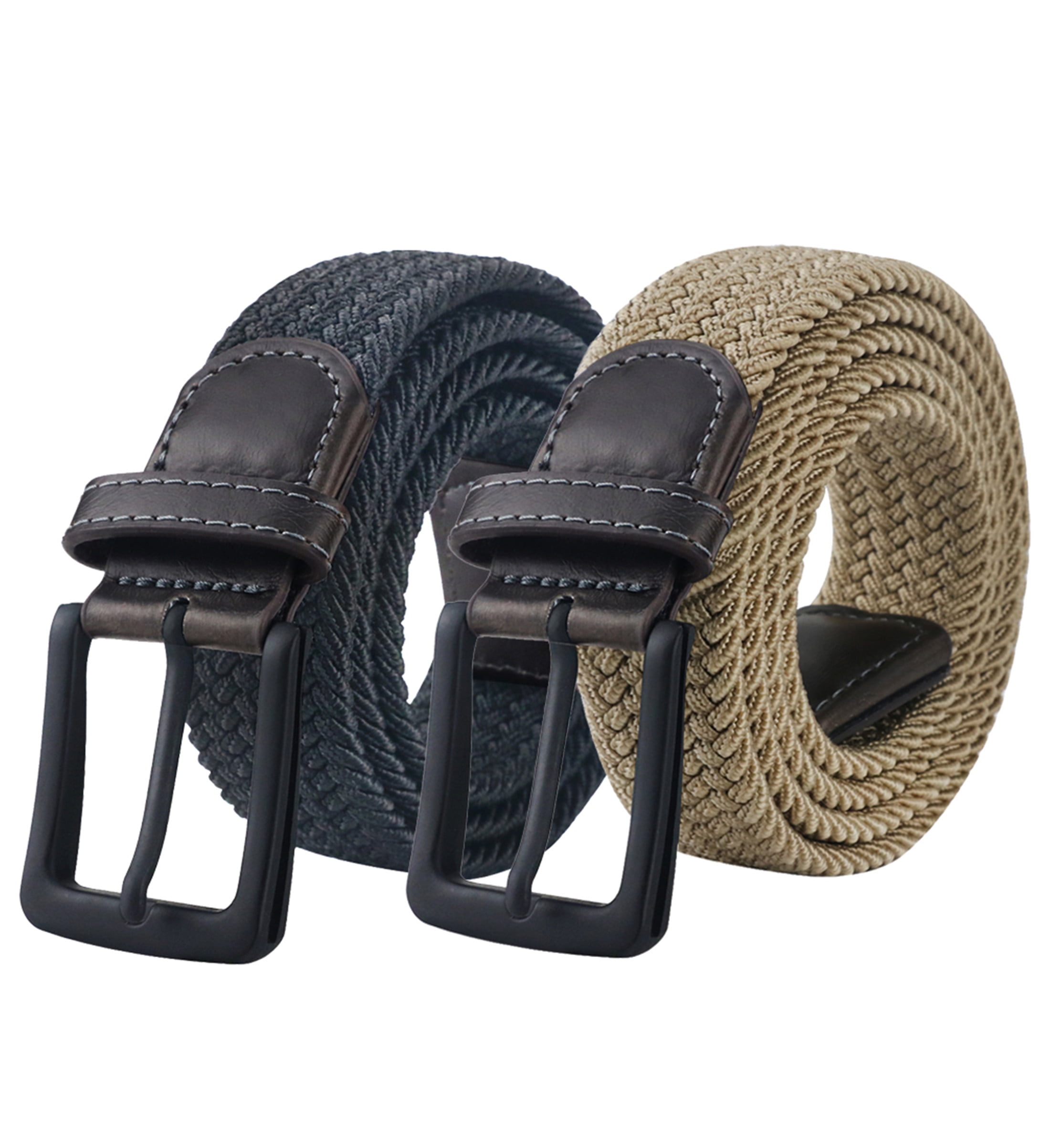 Belt for Men Mens Belt with Leather Tip Black Belt Bucke