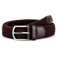 thumbnail image 1 of Belts for Women, Canvas Multicolored Braided Belts, Woven Stretch Braided Belts for Men/Women/Junior with Pin, Casual Belt Elastic Waistband, Coffee, 1 of 8