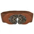 thumbnail image 1 of Belts for Women Fashion Vintage Wide Elastic Stretch Buckle Waist Belt Waistband BW, 1 of 2