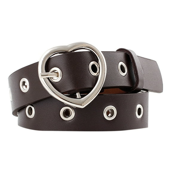 Belts for Women Ladies Vintage Heart Buckle Leisure Leather Belt Trouser Accessories Belt