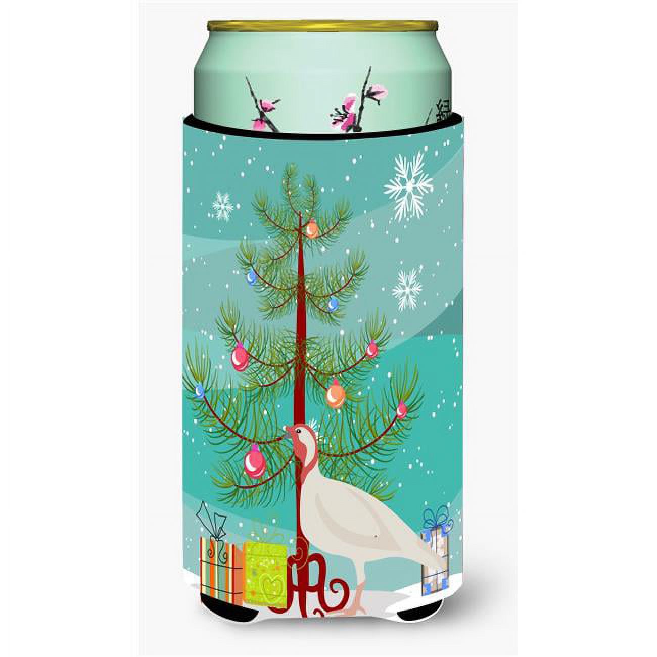 Beltsville Small White Turkey Hen Christmas Tall Boy Beverage Insulator