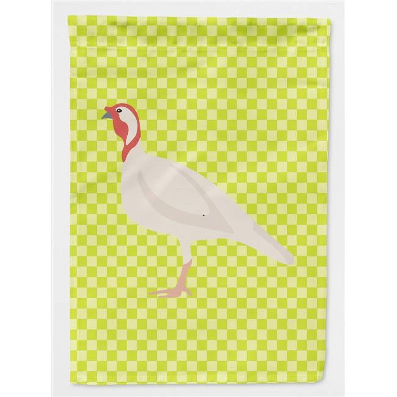 Beltsville Small White Turkey Hen GreenHouse Flag Canvas Green