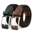 thumbnail image 1 of Beltzy 2Pack Belts for Men, Stretch Braided Web Elastic Woven Belt for Ladies Mens Casual Golf Pants Jeans Shorts 28-38, 1 of 10