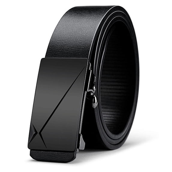 Beltzy Ratchet Belt for Men Leather Adjustable Slide Belts Business Dress and Casual with Adjustable Buckle, Trim to Fit 36-40