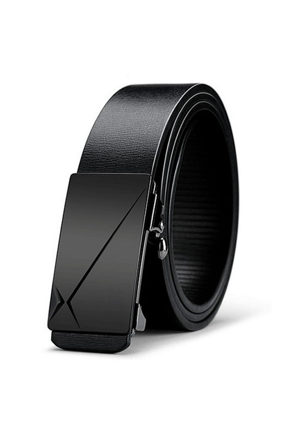 Ratchet Belt for Men Leather Adjustable Slide Belts Business Dress and Casual with Adjustable Buckle, Trim to Fit 36-40