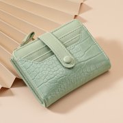 Beltzy Small Womens Wallet Leather Bifold Card Holder RFID Blocking with ID Window Zipper Coin Pocket Wallets for Women