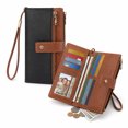 thumbnail image 1 of Beltzy Wallets for Women Leather Credit Card Holder with RFID Blocking Large Capacity Wristlet with RFID Blocking, 1 of 7