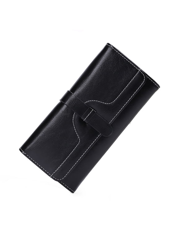 Wallets for Women Leather with RFID Blocking Trifold Credit Card Holder with ID Window Zipper Coin Pocket Wallets for Women