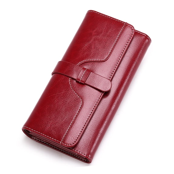 Beltzy Wallets for Women Leather with RFID Blocking Trifold Credit Card Holder with ID Window Zipper Coin Pocket Wallets for Women