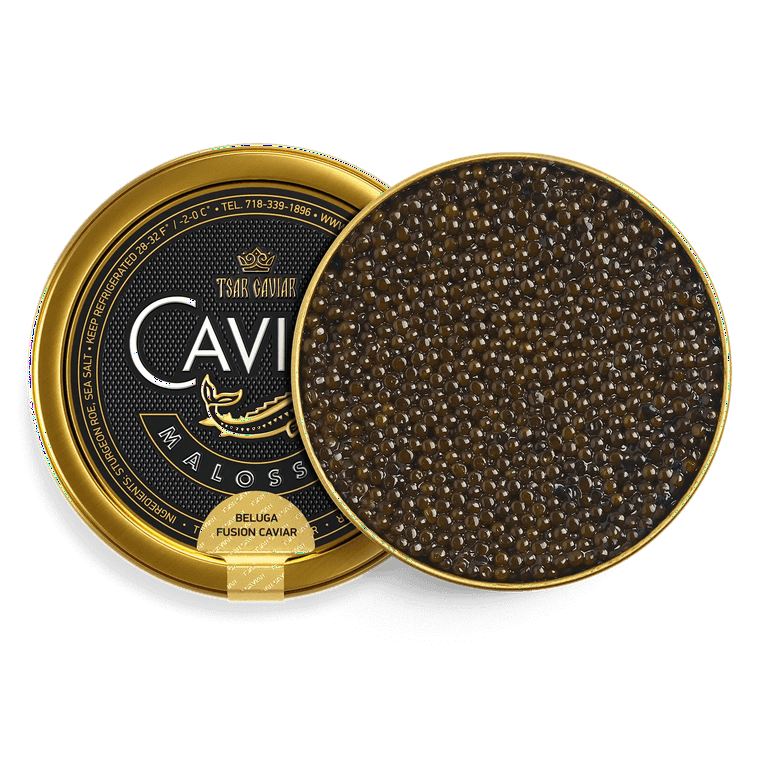 Beluga Fusion Black Caviar - 4 oz (113g) - in Metal Jar 