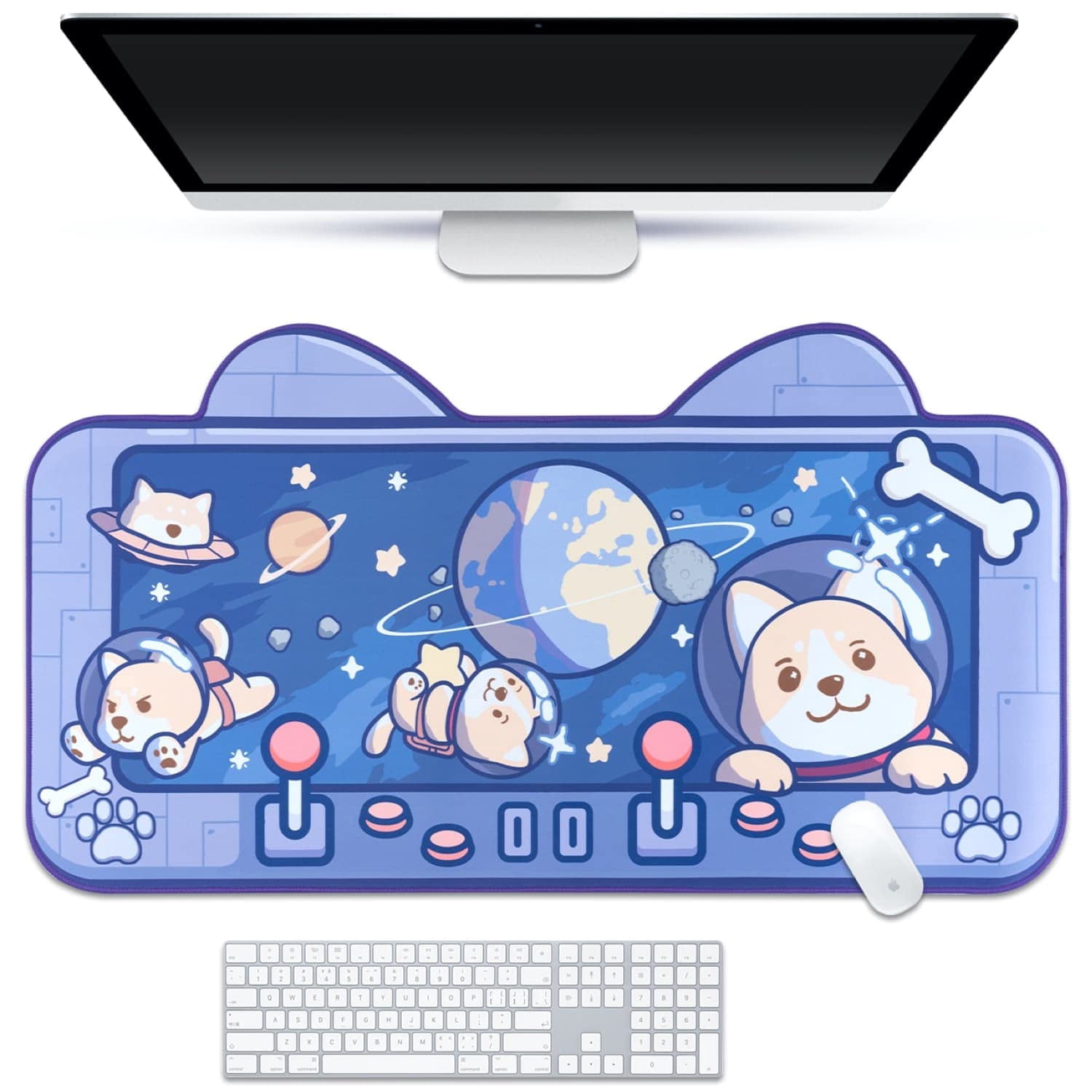 BelugaDesign Axolotl Desk Mat, Kawaii Cute Anime Cartoon Keyboard PC - View #7