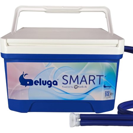 BelugaSMART Cold Therapy Knee Ice Machine for Recovery, Korb AI Real-Time Assistant Cryotherapy System for Pain Relief with Programmable Timer, Joint Compression Pad, 3.0
