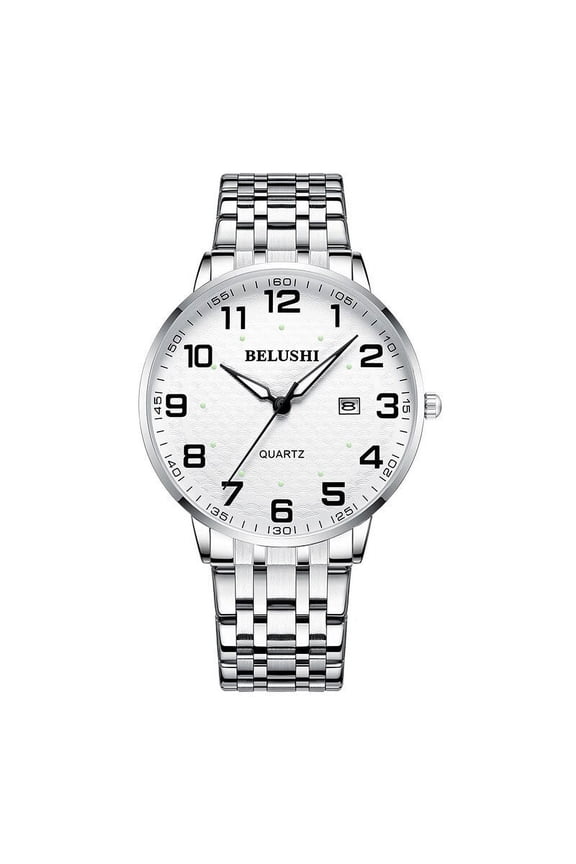 New Couple Watch Men's Waterproof Large Number Middle Aged Luminous Large Dial Quartz Watch