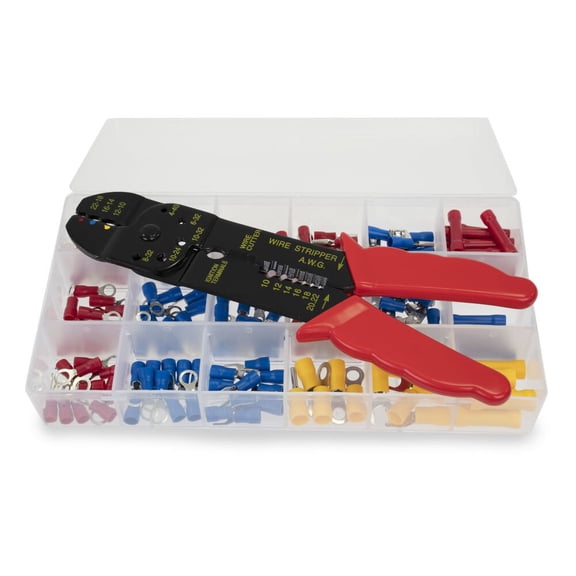 Belva BKIT150 Multi-Function Crimping Tool Wire Connector 158 Piece Pack