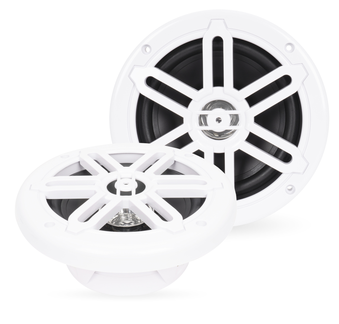 Belva BMS65WH 500W Peak (250W RMS) 6.5" 2Way Coaxial Marine Speakers (White)
