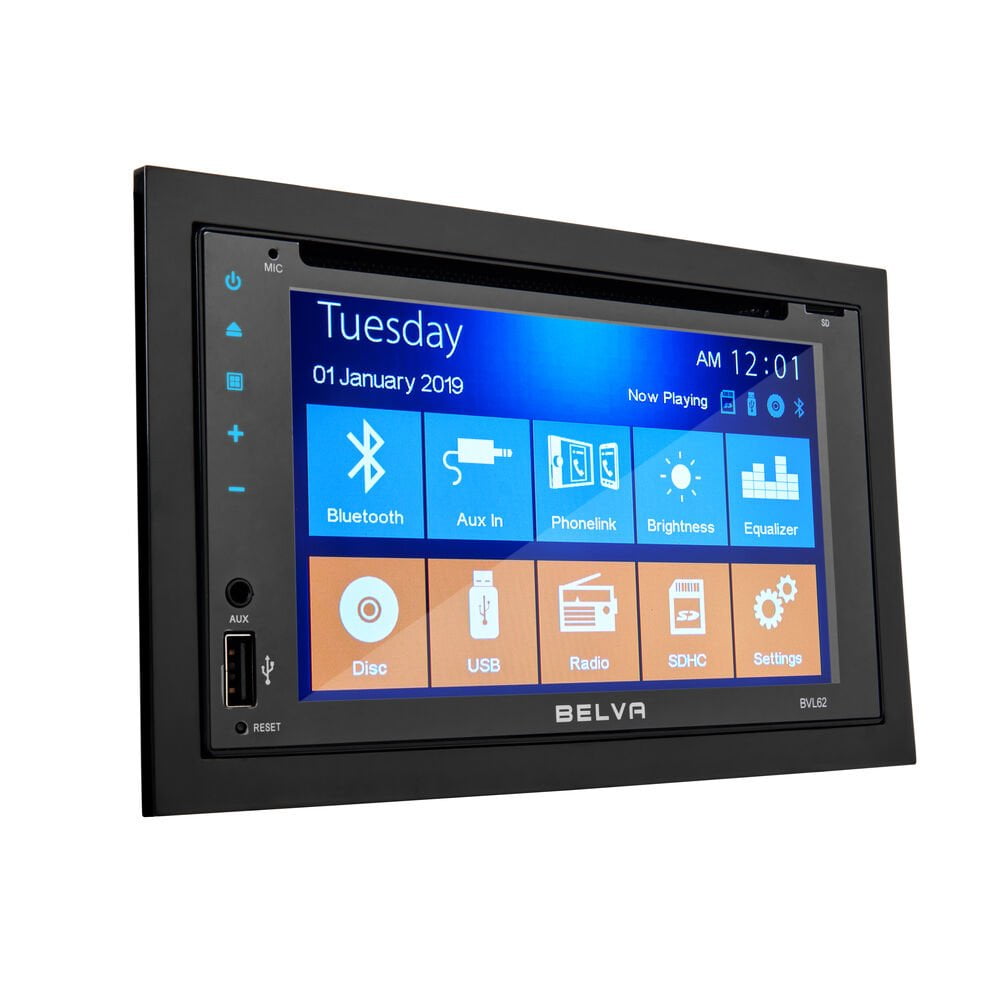 Belva BVL62 Double DIN Bluetooth Touchscreen Car Stereo