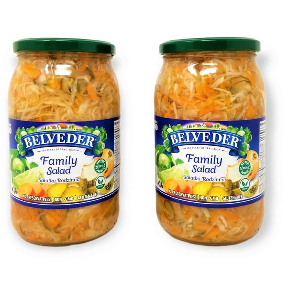 Belveder Family Style Salad 31.74 oz 900g, Vegan, Non-GMO, Gluten-Free Pack of 2