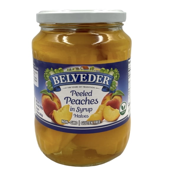 Belveder Peeled Peaches in Light Syrup