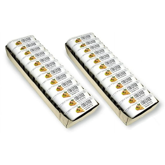 Belveder Wild Cod Liver in Own Oil 120g/4.2Oz from Iceland |Source of Omega-3 Fatty Acids | No Preservatives or added flavors (Pack of 24)