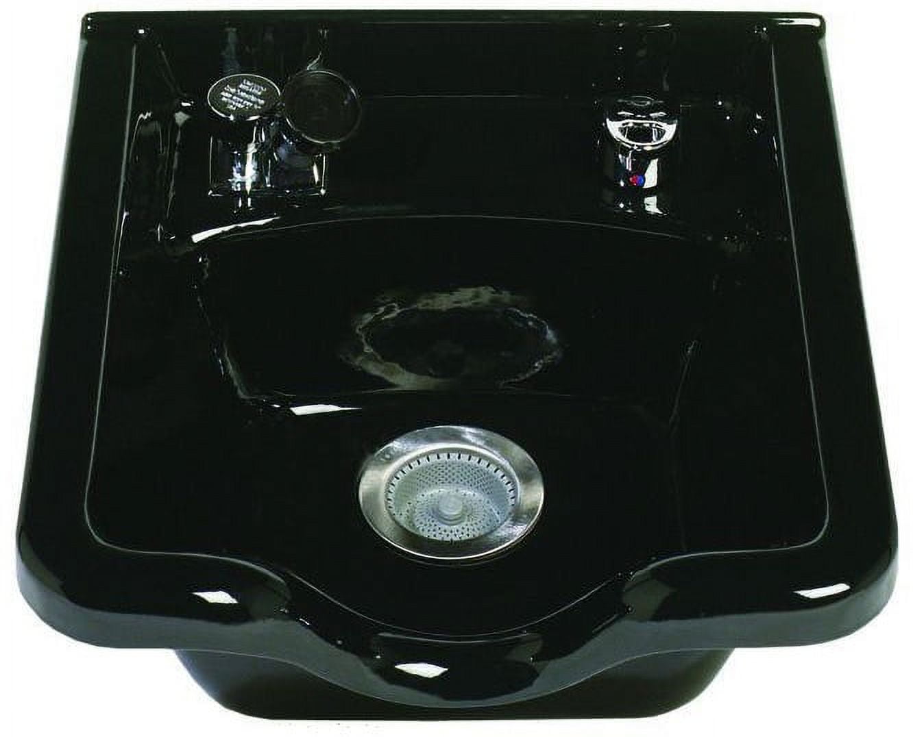 Belvedere Bathroom Sink with Fixtures and 403 Vacuum Breaker, Black