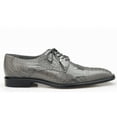 thumbnail image 1 of Belvedere Batta Gray Genuine Ostrich Cap-toe Men's Lace-up Shoes (9), 1 of 3