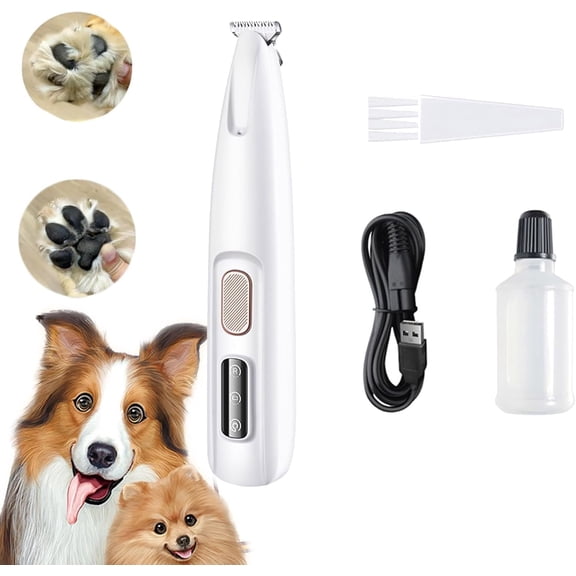 Belvedere Cat Trimmer, Cat Grooming Trimmer, Pet Micro Precision Clipper with LED Light, Rechargeable Quiet Pet Shaver