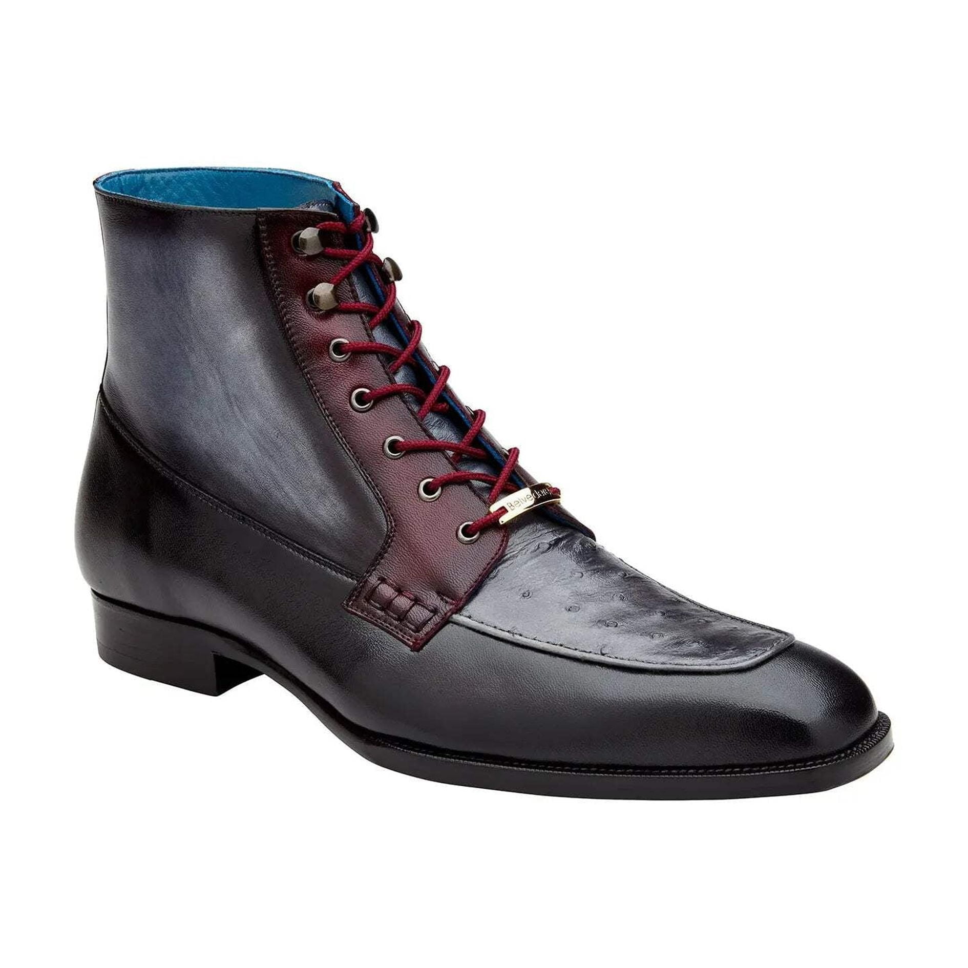 Men's Belvedere Milano Italian Suede Ankle Boot in Black main image 1