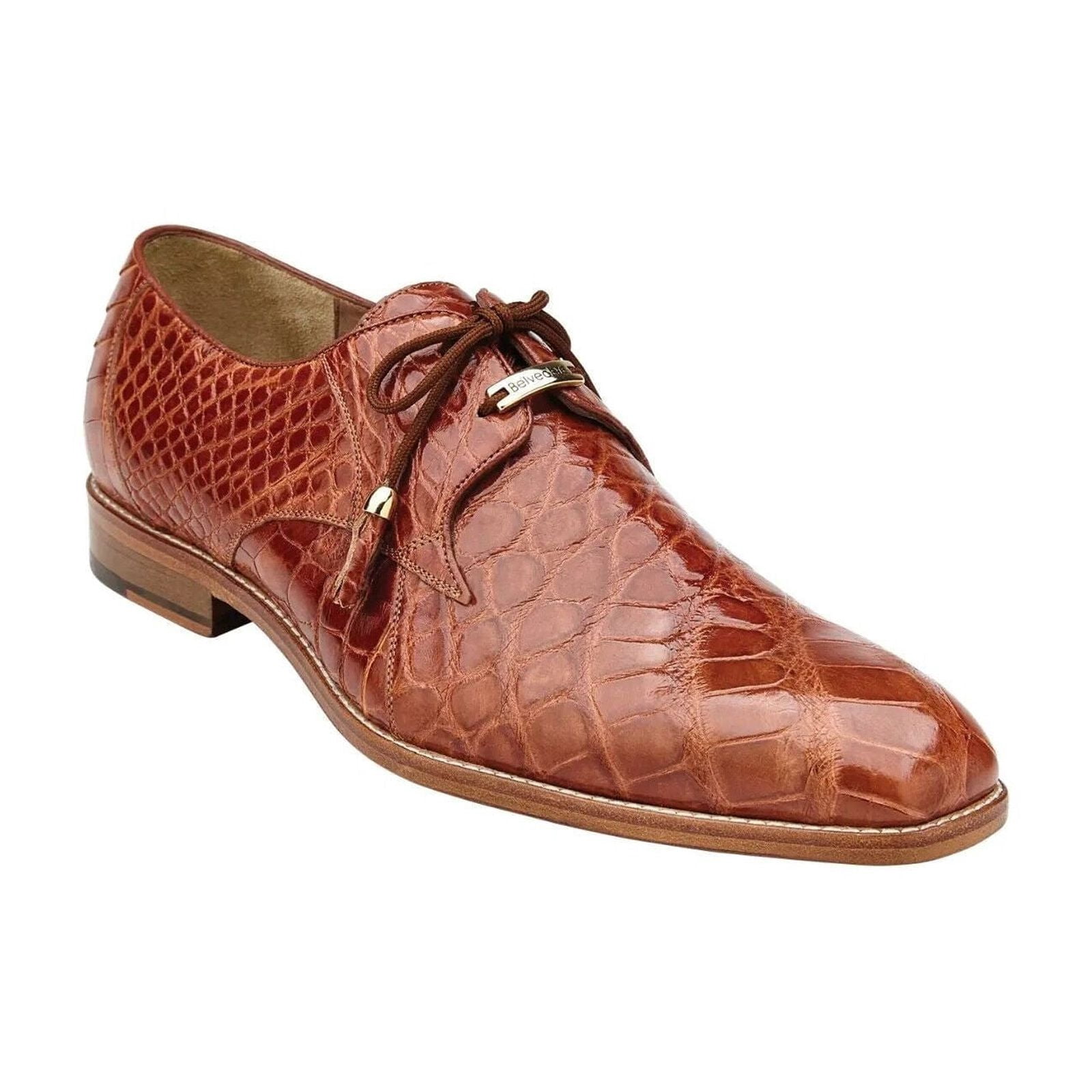 Belvedere Marcio Cognac Alligator Oxford