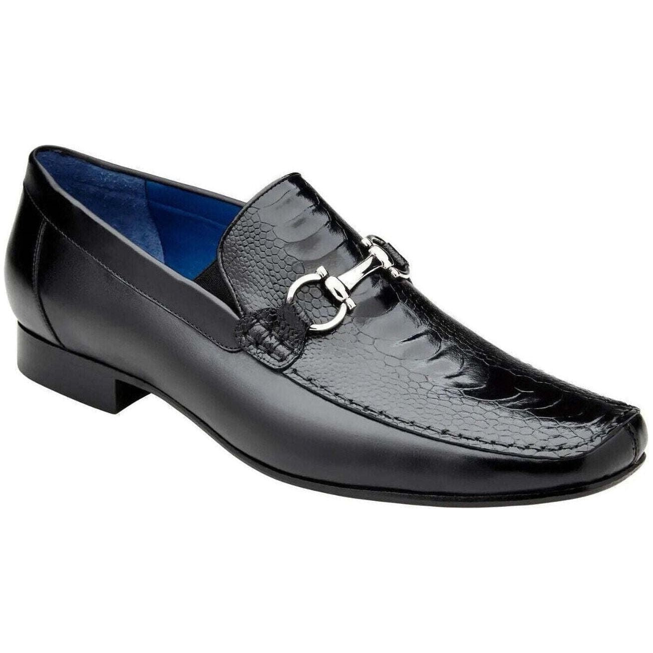 Belvedere Bruno Men's Navy Ostrich Leg Loafers main image 1