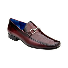 Belvedere Mens' Astor Purple Genuine Caiman Crocodile Soft Calf