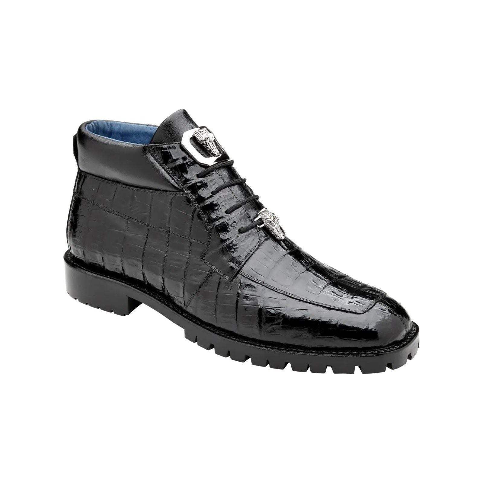 Belvedere Gallardo Men's Antique Navy Caiman Crocodile Boots