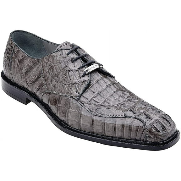 Belvedere Men's Shoes Gray Chapo Genuine Crocodile 1465