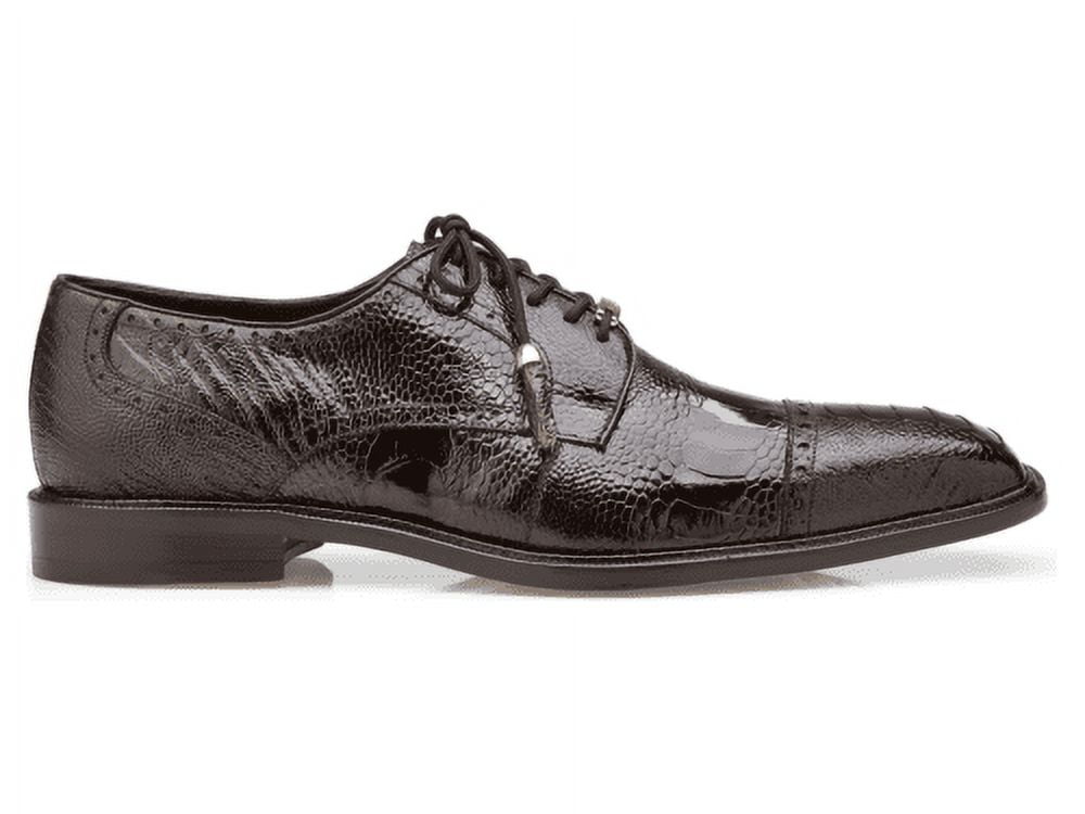 Belvedere - Batta, Genuine Ostrich Leather Dress Shoe - Black/White - 14006