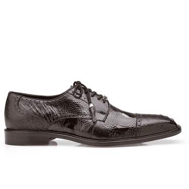 Belvedere Mens Shoes Batta Chocolate Brown Genuine Ostrich 14006
