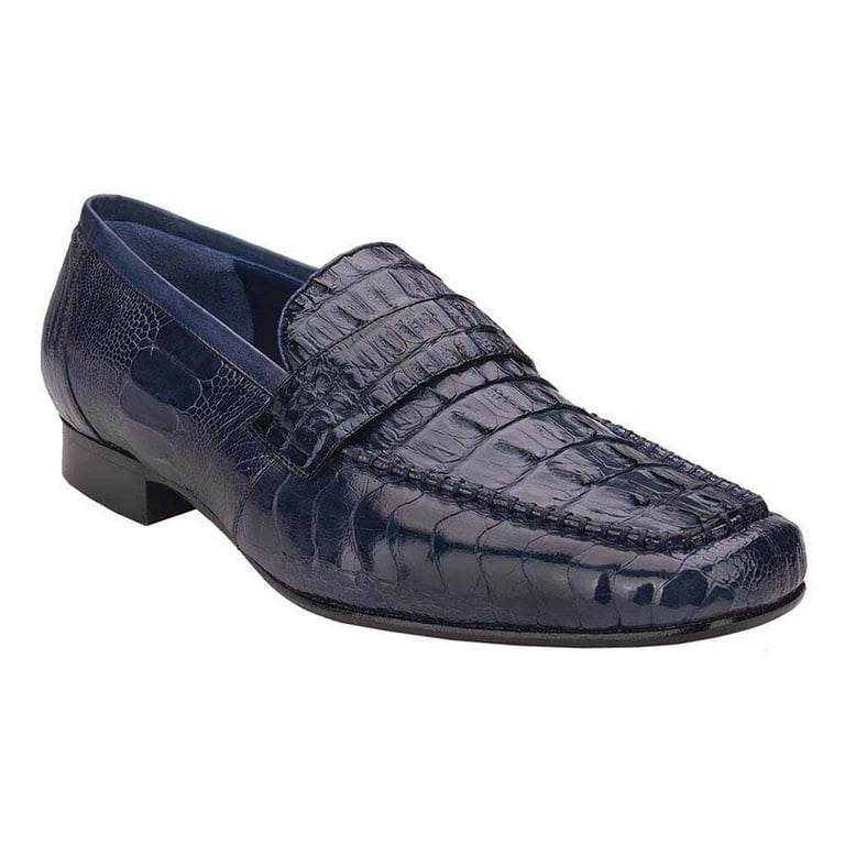Belvedere Natale Navy Genuine Caiman & Ostrich Men display picture 2
