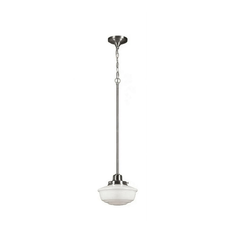Belvedere Park 1 Light Brushed Nickel Mini Pendant Hanging Light