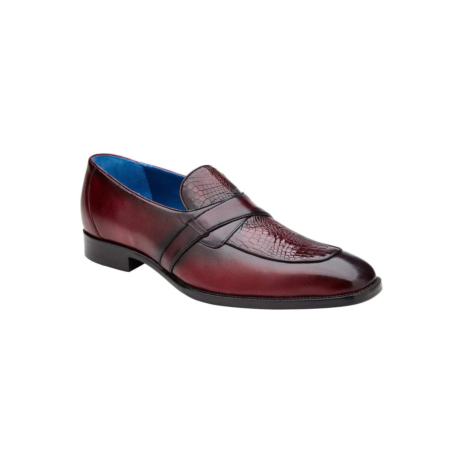 Authentic Men's Dress Shoe Bosco, in Tobacco Alligator and Italian Calf Wing Tip Style: 4B2
