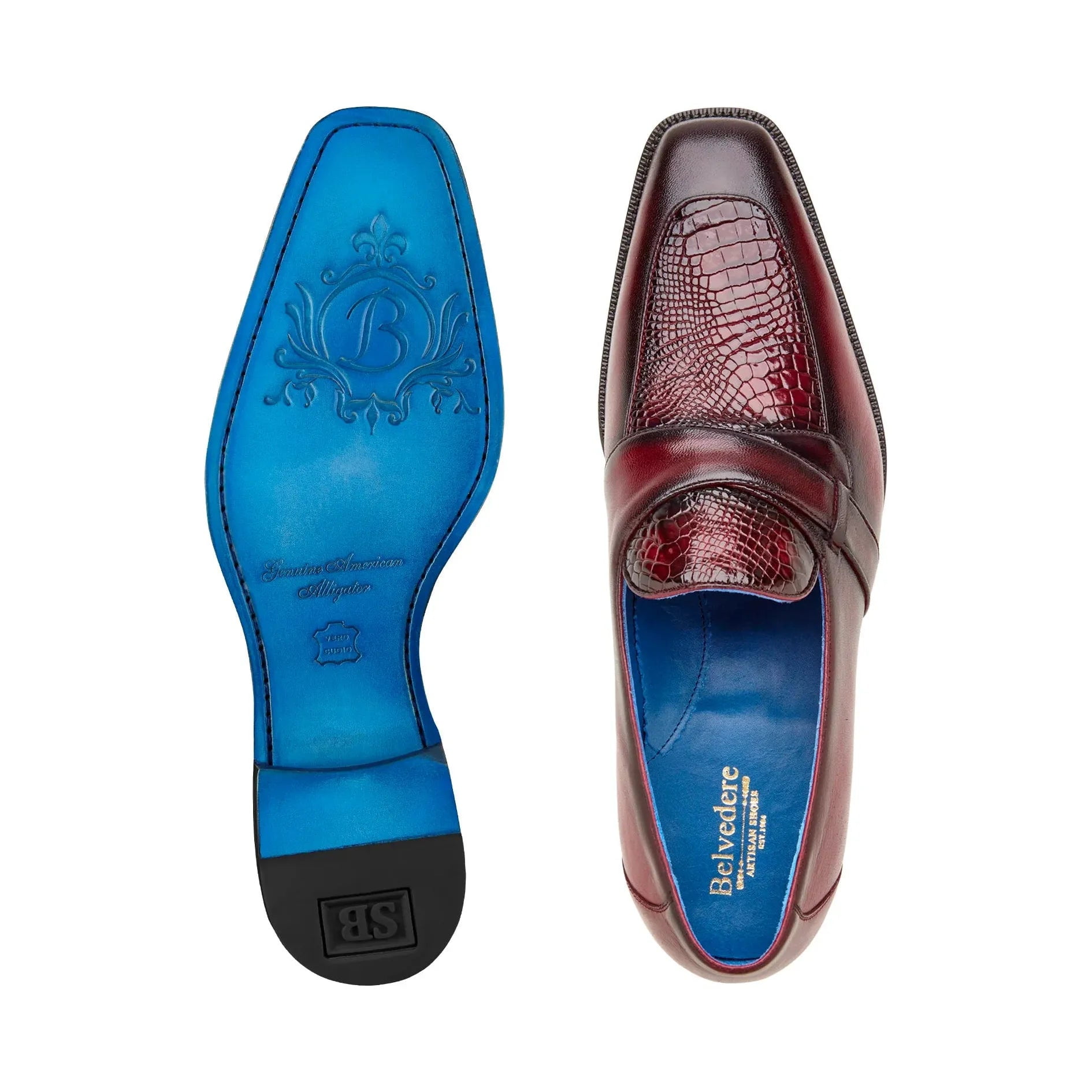 Authentic Men's Dress Shoe Bosco, in Tobacco Alligator and Italian Calf Wing Tip Style: 4B2 main image 0