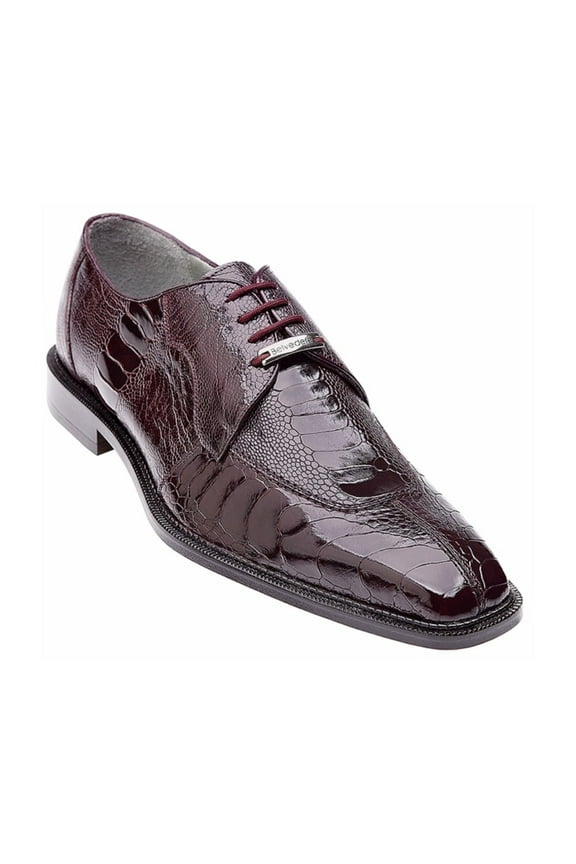 Siena Men's Shoes Genuine Ostrich Lace Up Burgundy 1463