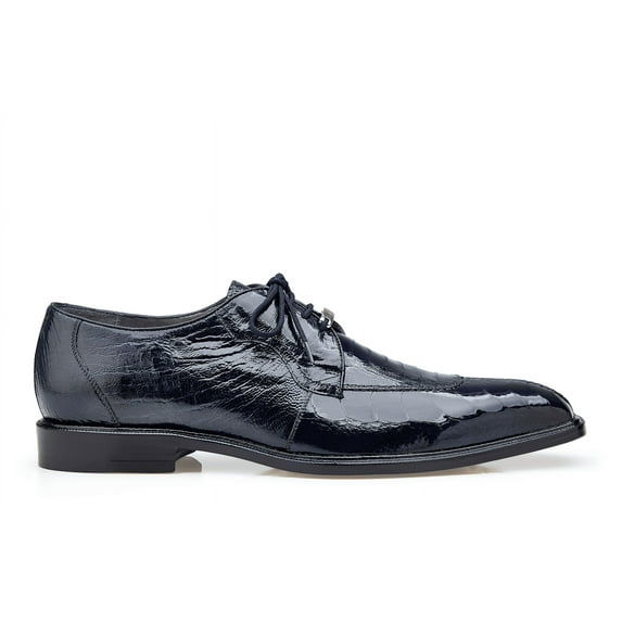 Belvedere Siena Men's Shoes Genuine Ostrich Lace up Navy 1463