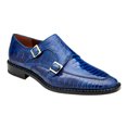 thumbnail image 1 of Belvedere Valiente Men's Shoes Ostrich Leg Double Monk Antique Blue, 1 of 5