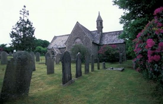 Belvintor Church Bodmin Moor Cornwall England Canvas Art - Nik Wheeler DanitaDelimont (36 x 23)