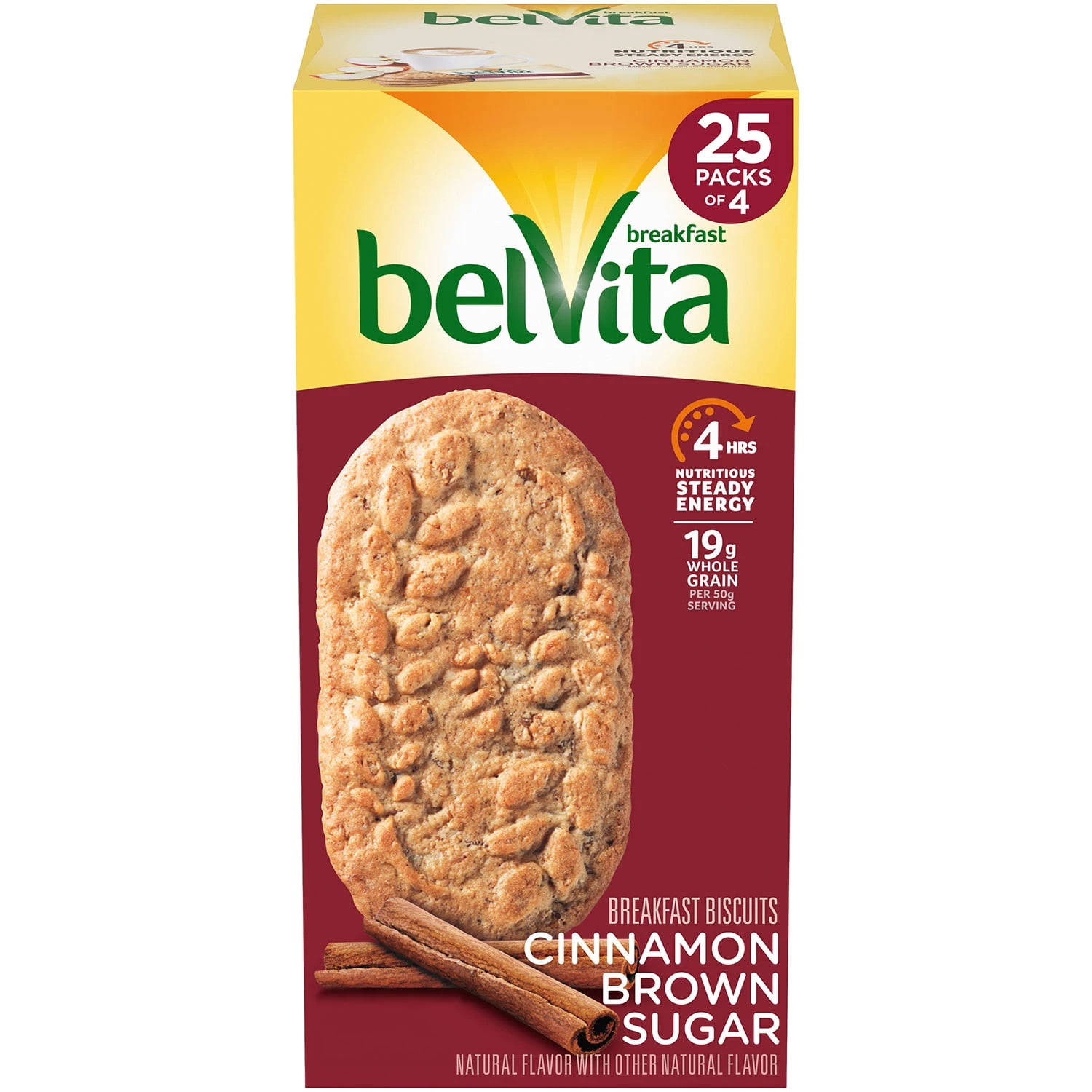 Belvita Cinnamon Brown Sugar Breakfast Biscuits, 1.76 oz. 25 count