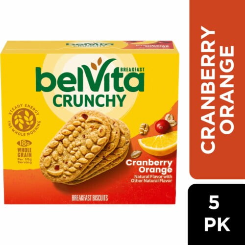 Belvita Cranberry Orange Breakfast Biscuits 5 ct - Pack of 2